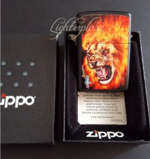 Zippo lighter Flamed Lion by Mazzi