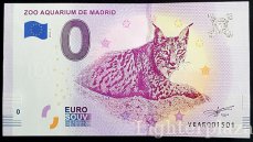 Spain. Euro Banknote Souvenir - Zoo Aquarium Madrid 2018