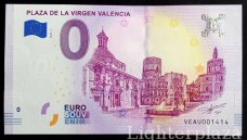 Spain. Euro Banknote Souvenir - Plaza de la Virgen Valencia 2018