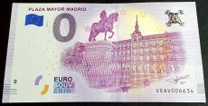 Spain. Euro Banknote Souvenir - Plaza Mayor Madrid 2018
