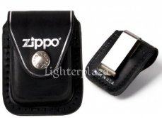 Genuine leather black pouch for Zippo lighter