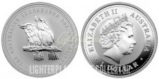 Ag-AUS06.1d.1.Kookaburra Australia Kookaburra 1 Dollar 1 oz Silver BU 2006