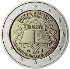 2CBEL002007 Belgium 2 Euro UNC Treaty of Rome 2007