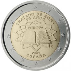 Spain 2 Euro UNC Treaty of Rome 2007