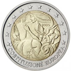 ITALIË 2 Euro UNC 2005 Europese grondwet