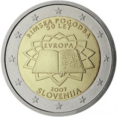 2CSLO002007 Slovenia 2 Euro UNC Treaty of Rome 2007