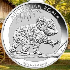 Ag-AUS16.1d.1,koala Australia Koala 1 Dollar 1 oz silver BU 2016 in capsule