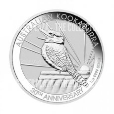 Ag-AUS20.1.1.kookaburra Australia 1 Dollar 1 oz Silver 30Th Anniversary Kookaburra 2020