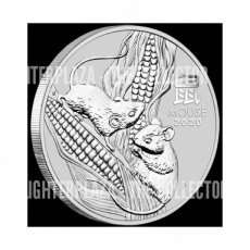 Australia 2 Dollars 2oz Silver Lunar 3 - Mouse 2020
