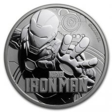 Ag-TUV18.1d.1.IRON MAN TUVALU - Marvel Series - 1 Dollar IRON MAN 1 oz Silver 2018