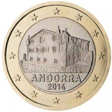 ANDUNC002014.1. Andorra 1 Euro UNC 2014 - Mintage 511,842 pcs