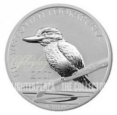 Ag-AUS07.1d.1.Kookaburra Australia Kookaburra 1 Dollar 1 oz Silver BU 2007