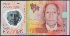 Cap Vert 200 Escudos Henrique Teixeira de Souza 2014.07.05 UNC - Nº AG257919 Polymer-Banknote. P-71