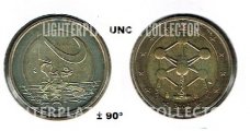 2CBEL.ATO241121 2006. Belgium "Atomium" 2 Euro UNC - stamp rotation.  90 degrees. Free Shipping