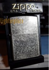 Zippo Antique Silver Plate Windproof Lighter.