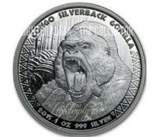 1st munt van een nieuwe serie 5000 Francs CFA 2015  1 Oz Zilver BU. Republiek Congo.