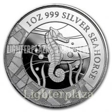 Ag-SAMOA18.2T.1.Seahorse 2018 Samoa. 2 Tala 1 oz (Ag) 999 ‰ Silver Coin Samoa Seahorse