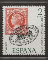 Spanje 1970. Werelddag van de Postzegel