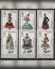 Spanje 1970. Vrouwelijke kostuums