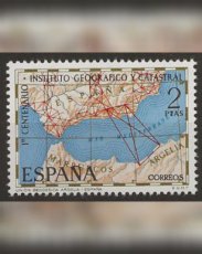 TP-ESP70.01656.00 Spain 1970. 100th Anniversary of the Geographical and Cadastral Institute