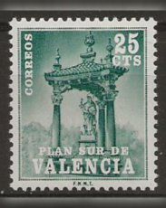 Spanje 1971. Verplichte toeslag voor de stad Valencia